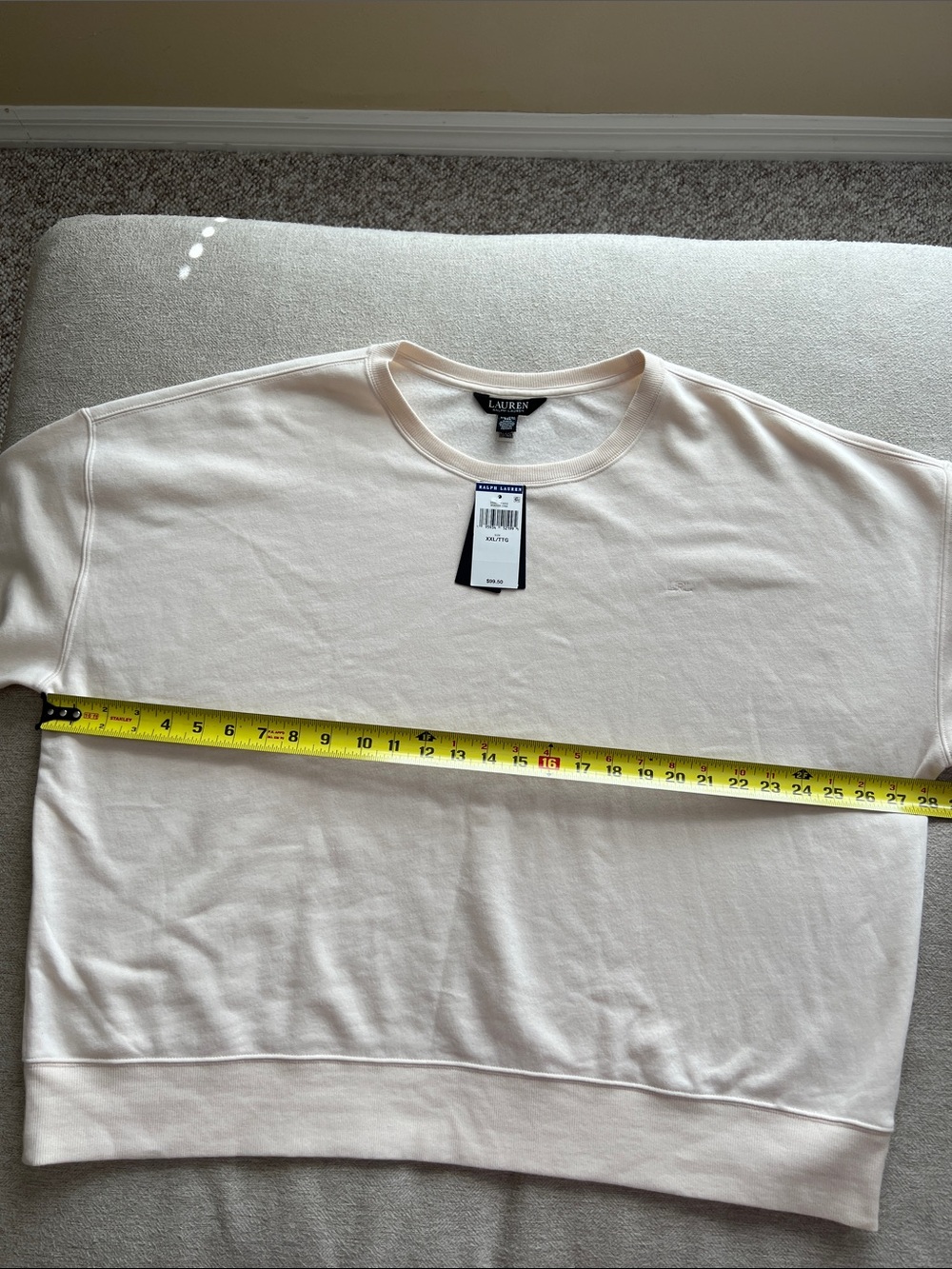 Lauren Ralph Lauren Women's Crewneck Sweater in Light Cream - Picture 6 of 9